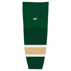 HS2100 Lightweight Pro Hockey Socks - Dark Green/Vegas/White - Front