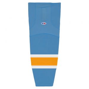 HS2100 Lightweight Pro Hockey Socks - Sky/Gold/White - Front