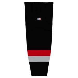 HS2100 Lightweight Pro Hockey Socks - Carolina 3rd Black - Front