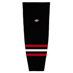 HS2100 Lightweight Pro Hockey Socks - New Chicago 3rd Black - Front
