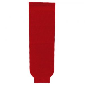 HS630 Knitted Solid Hockey Socks - Red - Front