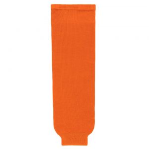 HS630 Knitted Solid Hockey Socks - Orange - Front