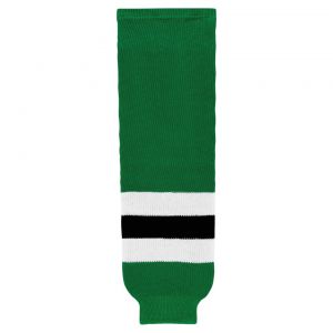 HS630 Knitted Striped Hockey Socks - 2013 Dallas Kelly Green - Front