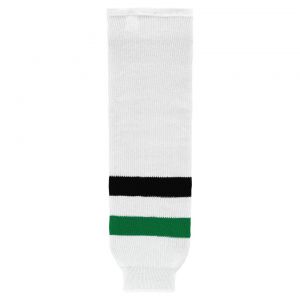 HS630 Knitted Striped Hockey Socks - 2013 Dallas White - Front