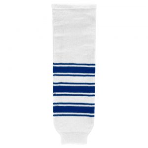 HS630 Knitted Striped Hockey Socks - New Toronto White - Front