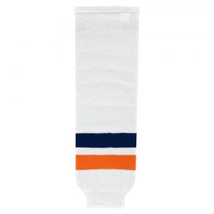 HS630 Knitted Striped Hockey Socks - New York Islanders White - Front