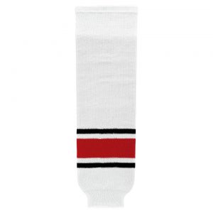 HS630 Knitted Striped Hockey Socks - 2013 Carolina White - Front