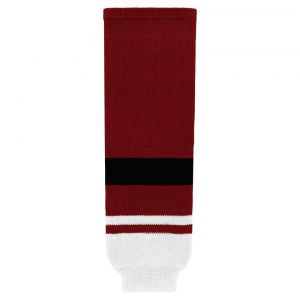 HS630 Knitted Striped Hockey Socks - 2015 Arizona Av Red - Front