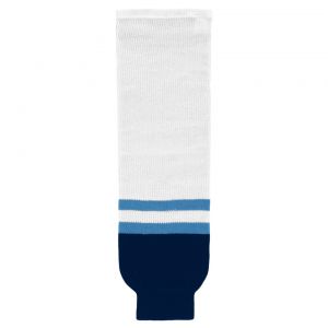 HS630 Knitted Striped Hockey Socks - 2010 Florida 3rd White - Front
