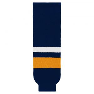HS630 Knitted Striped Hockey Socks - 2008 Buffalo Navy - Front