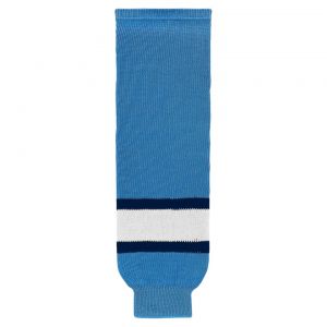 HS630 Knitted Striped Hockey Socks - 2008 Pittsburgh 3rd Sky Blue - Front