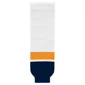 HS630 Knitted Striped Hockey Socks - 2013 Nashville White - Front