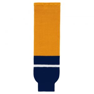 HS630 Knitted Striped Hockey Socks - 2013 Nashville Gold - Front