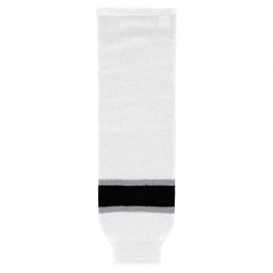 HS630 Knitted Striped Hockey Socks - Old La White - Front