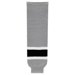 HS630 Knitted Striped Hockey Socks - La Stadium Series Grey - Front
