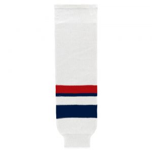 HS630 Knitted Striped Hockey Socks - 2005 Team Usa White - Front