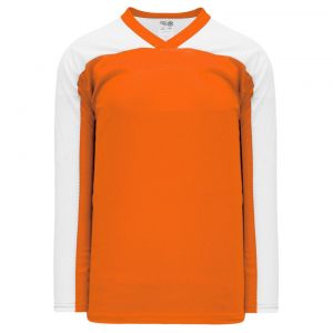 LB153 Box Lacrosse Jersey - Orange/White - Front