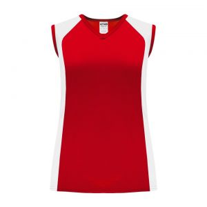 LF601L Women's Field Lacrosse Jersey - Red/White - Front