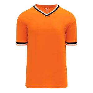 S1333 Soccer Jersey - Orange/Black/White - Front