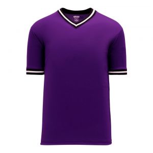 S1333 Soccer Jersey - Purple/Black/White - Front