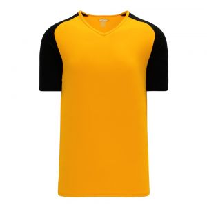 S1375 Soccer Jersey - Gold/Black - Front