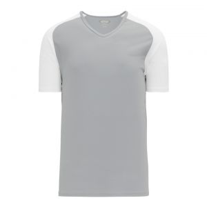 S1375 Soccer Jersey - Grey/White - Front