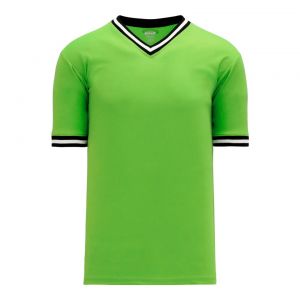 V1333 Volleyball Jersey - Lime Green/Black/White - Front