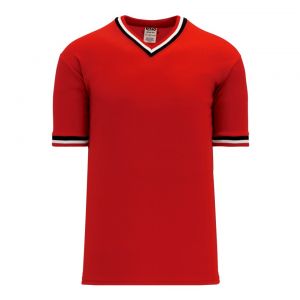 V1333 Volleyball Jersey - Red/Black/White - Front