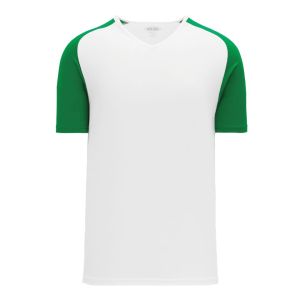 Athletic Knit S1375-211 Soccer Jersey - White/Kelly - Primary