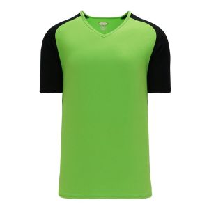 Athletic Knit S1375-269 Soccer Jersey - Lime Green/Black - Primary