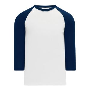Athletic Knit S1846-217 Soccer Long Sleeve Shirt - White/Navy - Primary