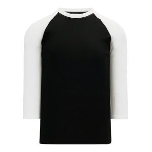 Athletic Knit S1846-221 Soccer Long Sleeve Shirt - Black/White - Primary