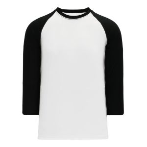 Athletic Knit S1846-222 Soccer Long Sleeve Shirt - White/Black - Primary