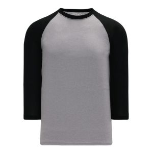 Athletic Knit S1846-920 Soccer Long Sleeve Shirt - Heather Grey/Black - Primary