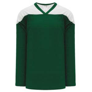 Athletic Knit H6100-260 League Hockey Jersey - Dark Green/White - Primary