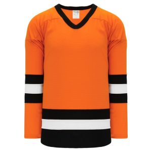 Athletic Knit H6500-330 League Hockey Jersey - Orange/Black/White - Primary