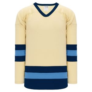 Athletic Knit H6500-545 League Hockey Jersey - Sand/Navy/Sky - Primary