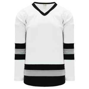 Athletic Knit H6500-627 League Hockey Jersey - White/Black/Grey - Primary