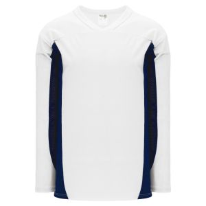 Athletic Knit H7100-217 Select Hockey Jersey - White/Navy - Primary