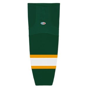 Athletic Knit HS2100-439 Lightweight Pro Hockey Socks - Dark Green/Gold/White - Primary