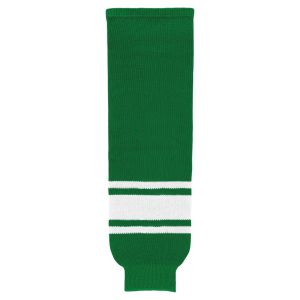 Athletic Knit HS630-210 Knitted Striped Hockey Socks - Kelly/White - Primary