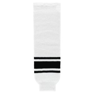 Athletic Knit HS630-222 Knitted Striped Hockey Socks - White/Black - Primary