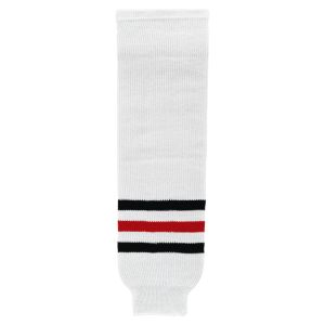 Athletic Knit HS630-305 Knitted Striped Hockey Socks - Chicago White - Primary