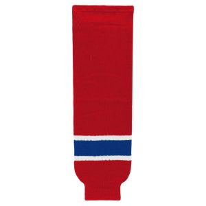 Athletic Knit HS630-308 Knitted Striped Hockey Socks - Montreal Red - Primary