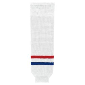 Athletic Knit HS630-309 Knitted Striped Hockey Socks - Montreal White - Primary