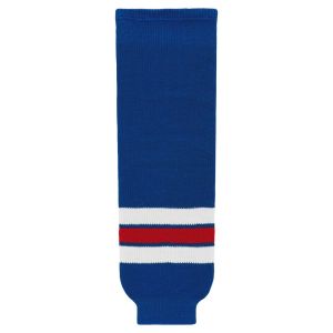 Athletic Knit HS630-312 Knitted Striped Hockey Socks - New York Rangers Royal - Primary