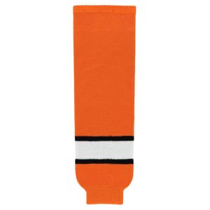 Athletic Knit HS630-330 Knitted Striped Hockey Socks - Orange/Black/White - Primary