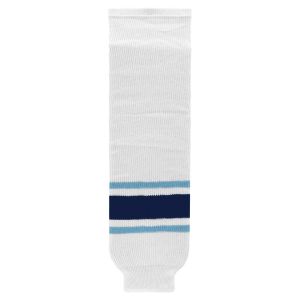 Athletic Knit HS630-341 Knitted Striped Hockey Socks - Maine White - Primary