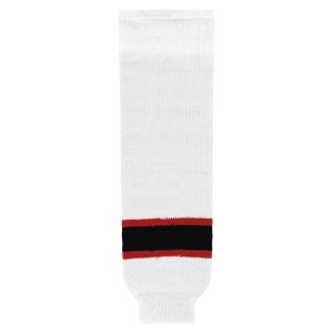 Athletic Knit HS630-367 Knitted Striped Hockey Socks - New Jersey White - Primary