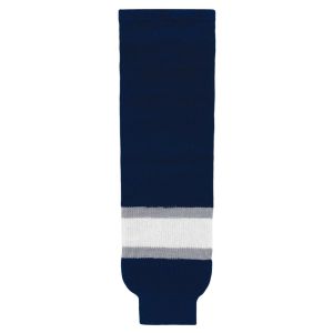 Athletic Knit HS630-370 Knitted Striped Hockey Socks - 2002 Edmonton 3rd Navy - Primary